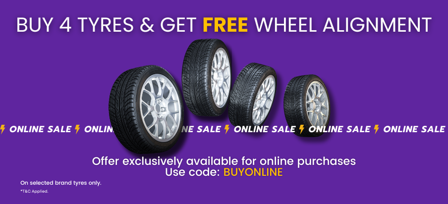 Online Only: Buy 4 Get FREE Alignment